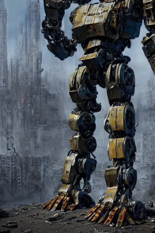 Image similar to a futurecore boxing humanoid mecha in ruin city, bright, by real steel ( 2 0 1 1 ), eve venture, raymond swanland, cryengine, post apocalyptic, mechanical structure, unreal engine 5, camouflage scheme, sharp focus, 8 k realistic, hyper detailed, bright, background by greg rutkowski, ray tracing, realistic shaded, smooth face