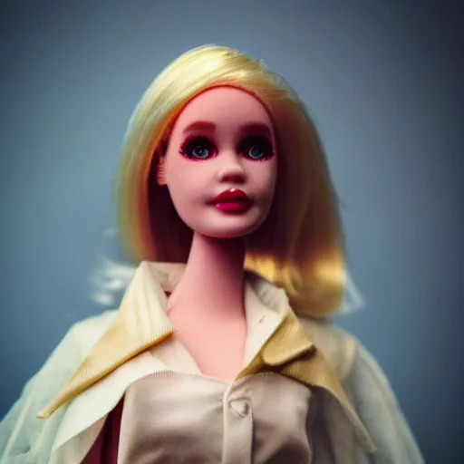 Prompt: ugly creepy dirty annoying Barbie doll, ethereal dramatic volumetric light, sharp focus