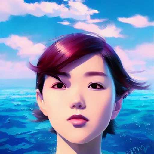 Prompt: koy fish swimming between clouds, colorful, fine detail!! anime!! realistic shaded lighting!!, kim hyun joo, digital painting by ilya kuvshinov, magali villeneuve, artgerm, jeremy lipkin and michael garmash and rob rey