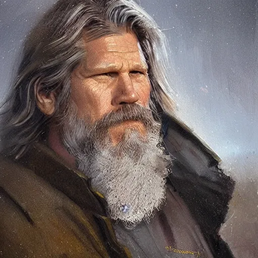 Image similar to portrait of a man by greg rutkowski, he looks like jeff bridges, wearing the military fatigues of the corellian confederation, star wars expanded universe, he is about 5 0 years old, highly detailed portrait, digital painting, artstation, concept art, smooth, sharp foccus ilustration, artstation hq