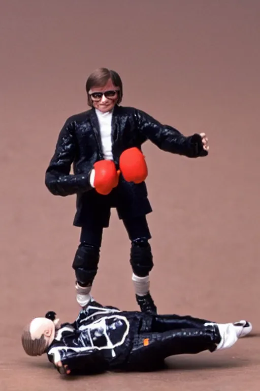 Image similar to stephen hawking as a 1 9 8 0 s wrestling action figure