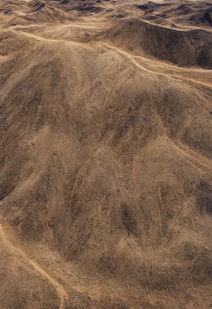 Prompt: 4k high definition realistic Sandy dry mountain in the desert huge mountain dry overlooking the ocean in the style of Galen Rowell