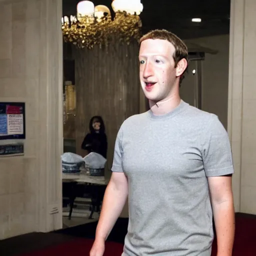 Image similar to mark zuckerberg wearing a red dress