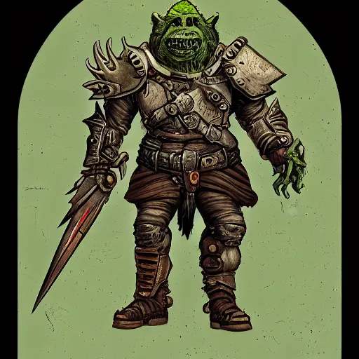 Image similar to an ork, illustration