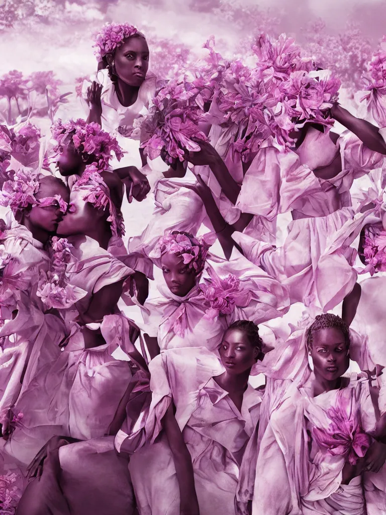 Image similar to fragrance advertising campaign by richard mosse