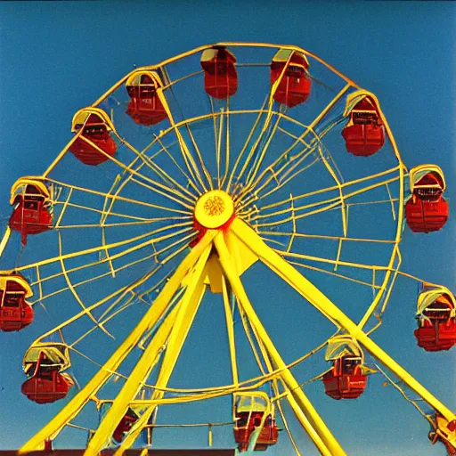 Image similar to isometric view of ferris wheel in prater, vienna, 1 9 8 4