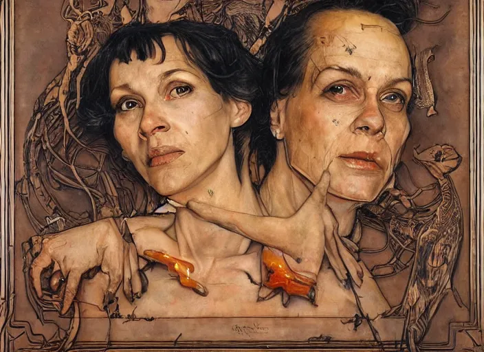 Image similar to 1 9 8 4 painting carved in amber by chiara bautista and norman rockwell and greg rutkowski weta studio