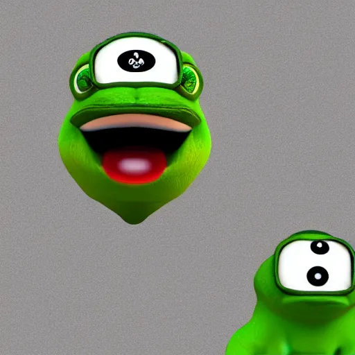 Prompt: Pepe the Frog rendered in unreal engine