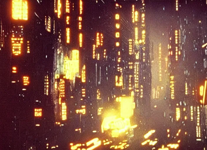 Prompt: scene from the 1972 science fiction film Blade Runner