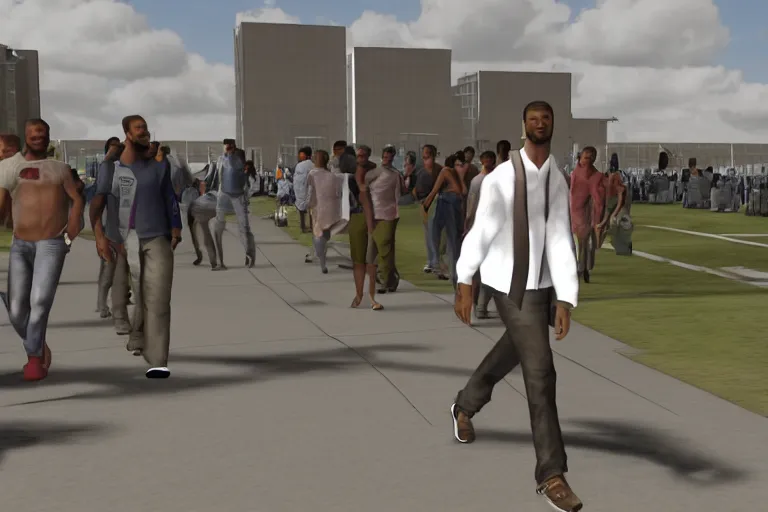 Image similar to carl johnson walks down the runway, renderware engine