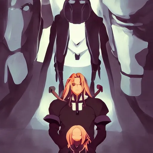 Image similar to face icon stylized minimalist fullmetal alchemist, loftis, cory behance hd by jesper ejsing, by rhads, makoto shinkai and lois van baarle, ilya kuvshinov, rossdraws global illumination