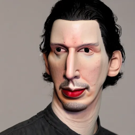 Image similar to animatronic Adam Driver, exposed mechanics, photo, Stan Winston studios, detailed, 4k