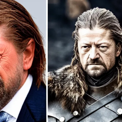 Prompt: Photograph of Ned Stark from Game of Thrones played by Joe Biden