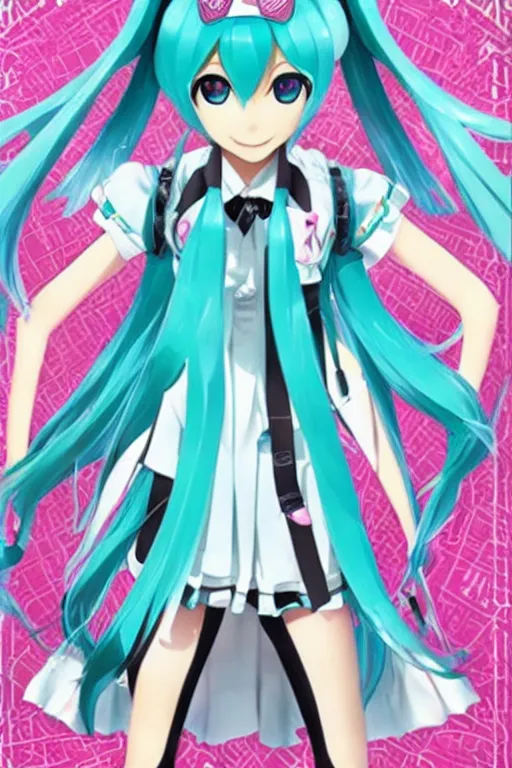 Image similar to the poster of hatsune miku