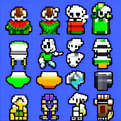 Image similar to level sprite sheet pixel art