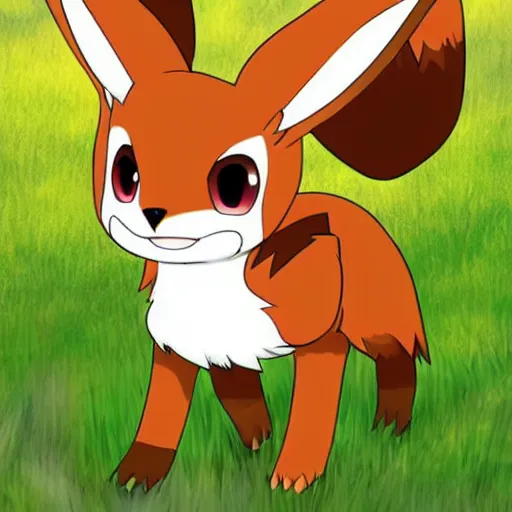 I got bored and made a pre evolution to eevee called Evou, I based it off a  fennec fox and a pomeranian : r/pokemon