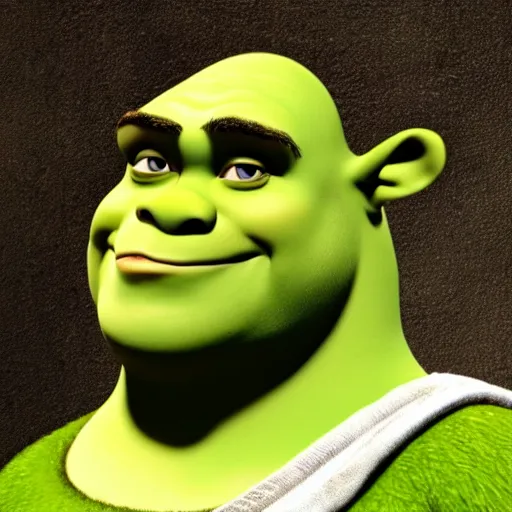 Prompt: Shrek giving the camera a knowing suggesting look