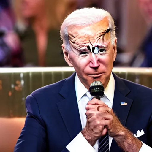 Image similar to joe biden eating from a dumpster