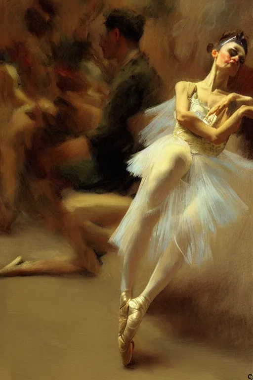 Image similar to ballet dancer, painting by gaston bussiere, craig mullins, j. c. leyendecker