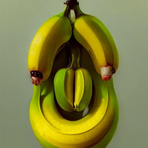 Prompt: A banana made out of boogers, colourful, snot, boogers, gross, funny, intricate, highly detailed, artstation, concept art, smooth, sharp focus, art by greg rutkowski and orientalism and bouguereau, good clear quality, lighting, biology, symmetrical artwork, perfect banana, 135 mm, cinematic, hyper realism, high detail, octane render, 8k, chrome accents