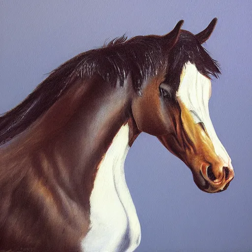 Prompt: a painting of a real horse by David Manzur