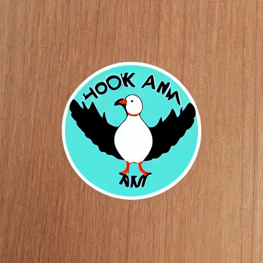 Prompt: honk honk am goose sticker