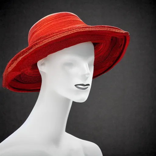 Image similar to a beautiful hat made out of a splashing water, on a mannequin. high quality, high resolution, studio lighting