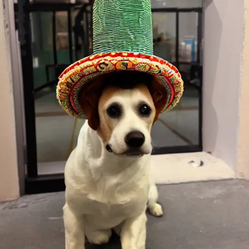 Image similar to pickle wearing a sombrero
