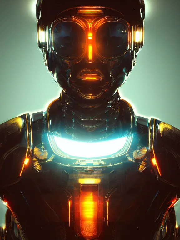 Prompt: portrait art of 8k ultra realistic retro , lens flare, atmosphere, glow, detailed,intricate, cybernetic, full of colour, cinematic lighting, trending on artstation, 4k, hyperrealistic, focused, extreme details,unreal engine 5, cinematic, masterpiece