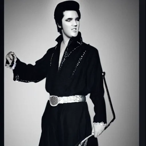 Image similar to photo of elvis in elizabethan fashion