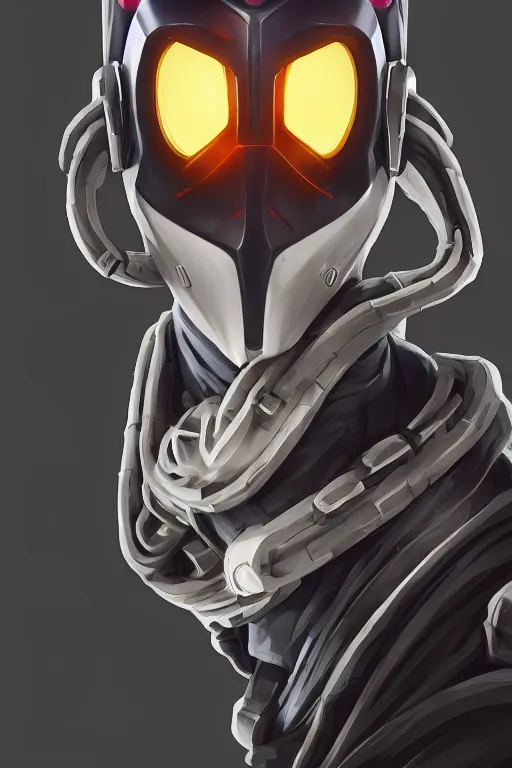 Image similar to epic mask helmet robot ninja portrait stylized as fornite style game design fanart by concept artist gervasio canda, behance hd by jesper ejsing, by rhads, makoto shinkai and lois van baarle, ilya kuvshinov, rossdraws global illumination radiating a glowing aura global illumination ray tracing hdr render in unreal engine 5