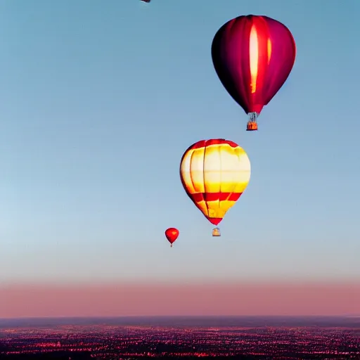 Image similar to hot air baloon in space. universe in the background