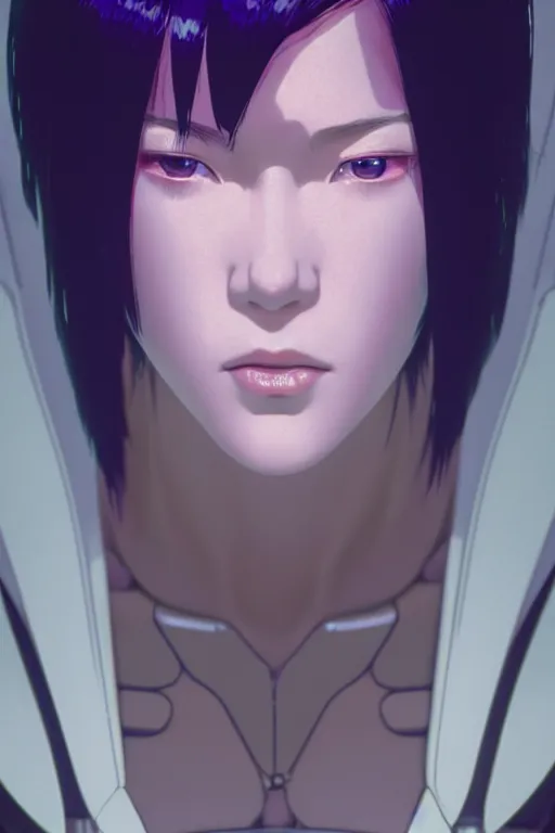 Image similar to a film still portrait of a motoko kusanagi ghost in the shell, finely detailed features : : gits sac 2 0 4 5 by pixar : : by ilya kuvshinov, rossdraws, artgerm, sola digital arts, octane render, production i. g, volumetric lighting, anti aliasing, raytracing : :