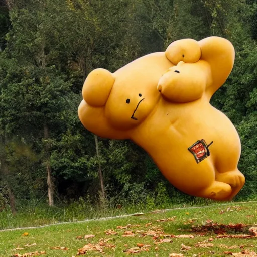 Image similar to large piece of human pooh falling to earth