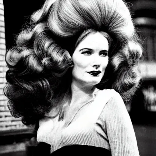 Image similar to 1 9 6 9 big hair day in new york