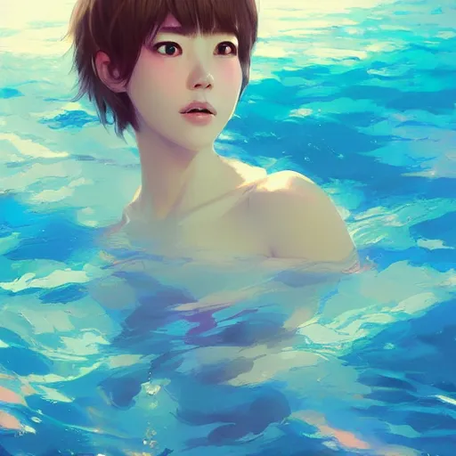 Image similar to koy fish swimming between clouds, colorful, fine detail!! anime!! realistic shaded lighting!!, kim hyun joo, digital painting by ilya kuvshinov, magali villeneuve, artgerm, jeremy lipkin and michael garmash and rob rey