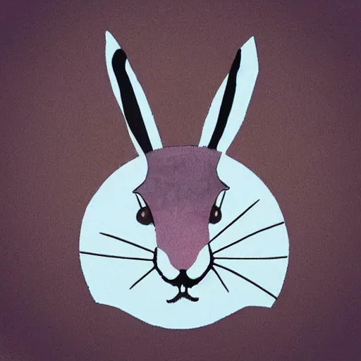 Image similar to rabbit looks like a ball, cartoon style