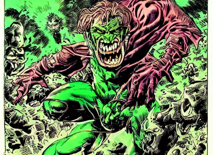 Image similar to green goblin illustration by mike ploog