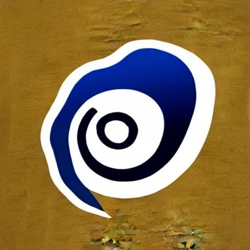 Prompt: snail logo in color scheme black and blue