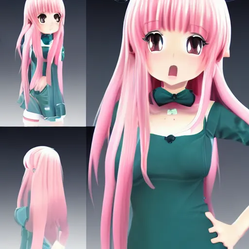 Prompt: Render of Nikki from Shining Nikki Dress-Up Game, a cute 3D anime young woman, long light pink hair, full bangs, full round face, hazel amber eyes, pale skin, Chinese heritage, smiling softly, wearing casual clothing, interior lighting, cozy home background, medium shot, mid-shot, hyperdetailed, trending on Artstation, Unreal Engine 4k