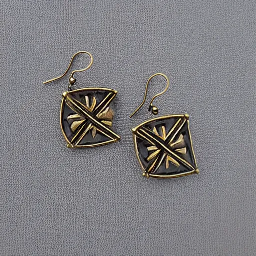 Prompt: bronze star shaped stone embroidered earrings, ultra realistic, clean,