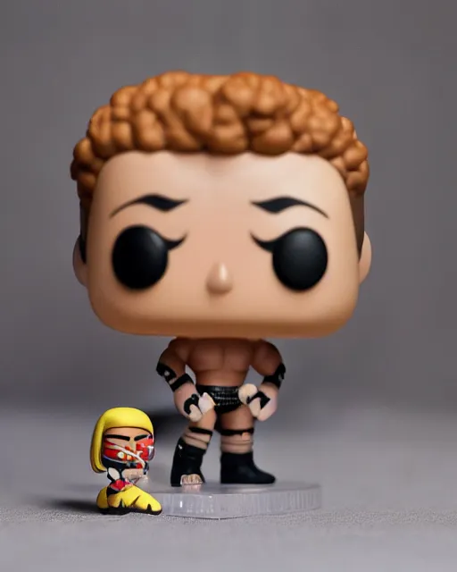 Image similar to A wrestler Funko Pop. Photographic, photography