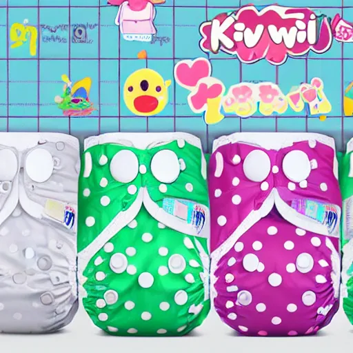 Image similar to kawaii babyish disposable diaper design