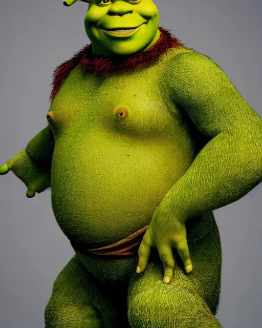 Prompt: photo of shrek as a runway model, fashion, stylish, photoshoot