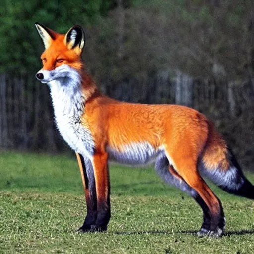 Image similar to Half-horse half-fox, species fusion, selective breeding