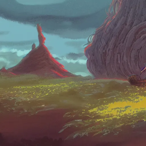 Image similar to landscape of the eternal rest, in the style of studio ghibli, award - winning, 4 k