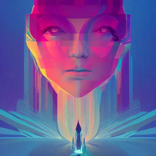 Image similar to a goddess by Petros Afshar and Beeple