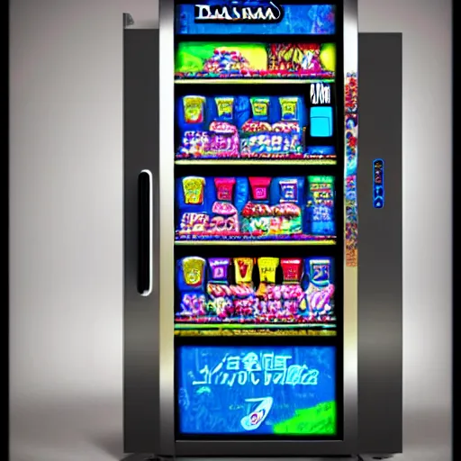 Image similar to dasnai vending machine, jojo bizarre art style, hyper realistic, detailed 4 k,