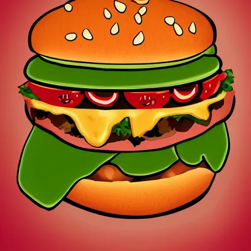 Prompt: super hot anthropomorphic burger