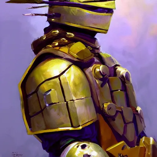 Image similar to greg manchess portrait painting of armored donatello of tmnt as overwatch character, medium shot, asymmetrical, profile picture, organic painting, sunny day, matte painting, bold shapes, hard edges, street art, trending on artstation, by huang guangjian and gil elvgren and sachin teng